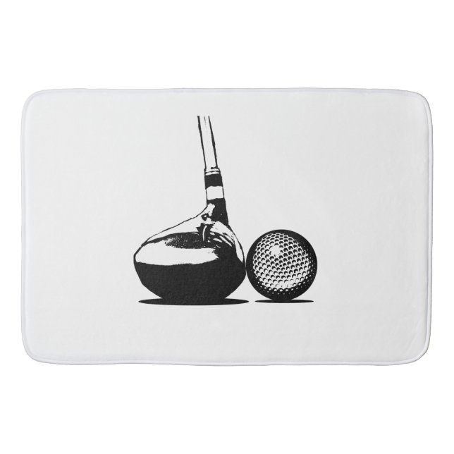 Golf Ball und Club Badematte (Vorderseite)