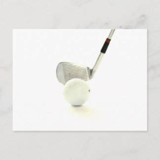 Golf Ball und Club Postcard Postkarte