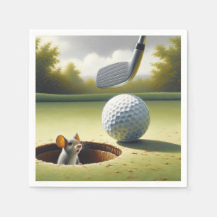 Golf Ball und Maus Serviette