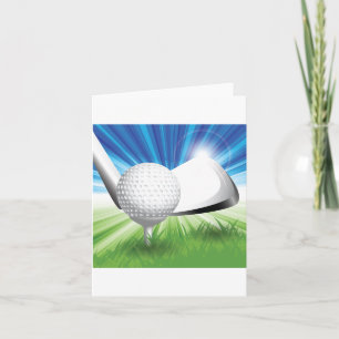 Golf Ball und T-Shirt Mitteilungskarten