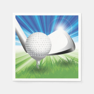 Golf-Ball und T-Shirt-Papierservietten Serviette