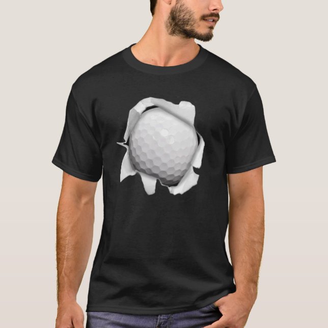 Golf Ball und Tapete Golfer Golfspielen Herren Boy T-Shirt (Vorderseite)