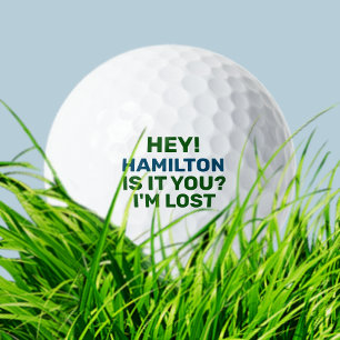 Golf Ball verloren mit Name Funny