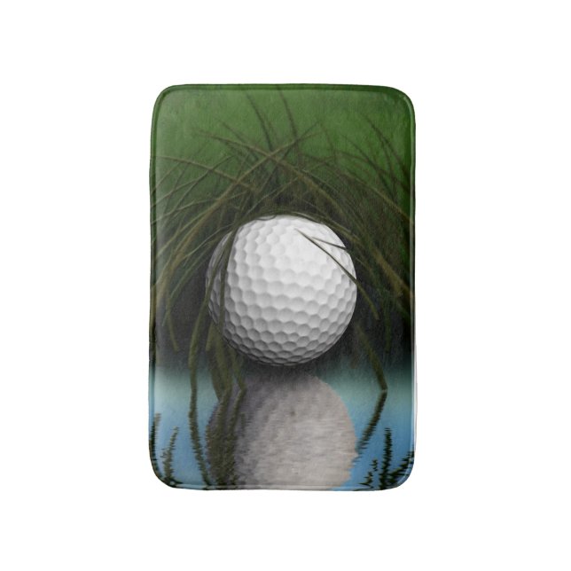 Golf Ball Verstecken im Grasssport-Spaß Badematte (Vorderseite Vertikal)