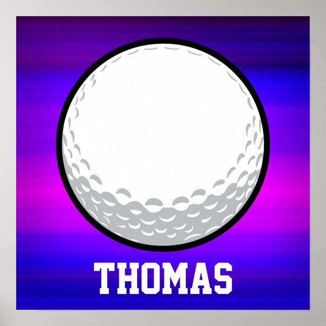 Golf Ball; Violet Blue und Magenta Poster (Vorne)