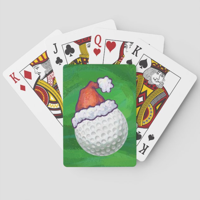 Golf Ball Weihnachtsmänner Spielkarten (Rückseite)