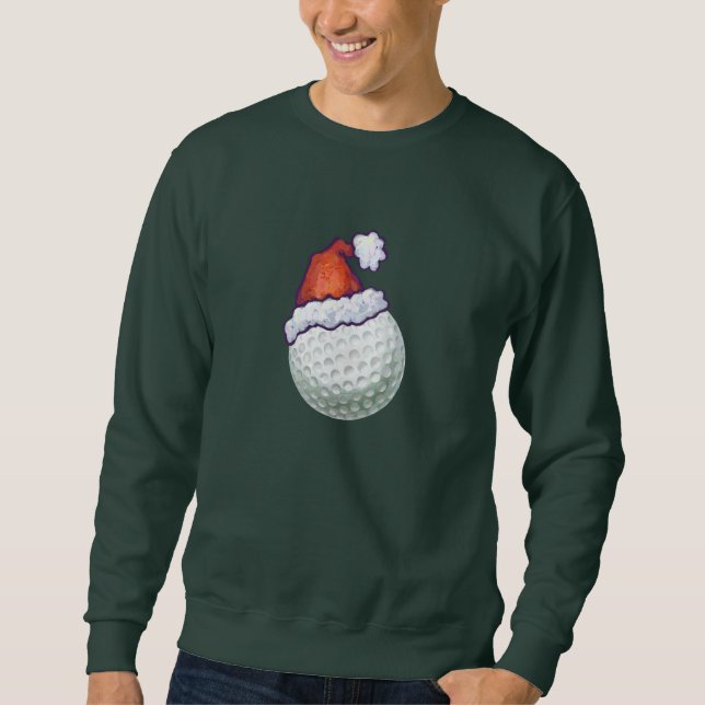Golf Ball Weihnachtsmänner Sweatshirt (Vorderseite)