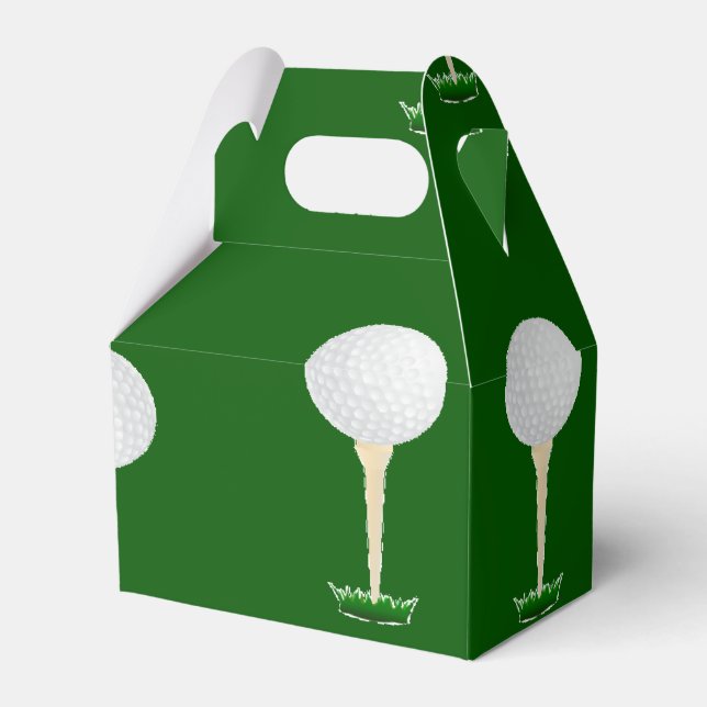 Golf Bälle Muster auf Grün Geschenkschachtel (Vorderseite)