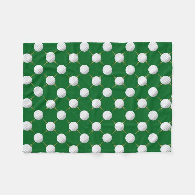 Golf-Bälle und T-Shirts auf Grün Fleecedecke (Vorderseite (Horizontal))