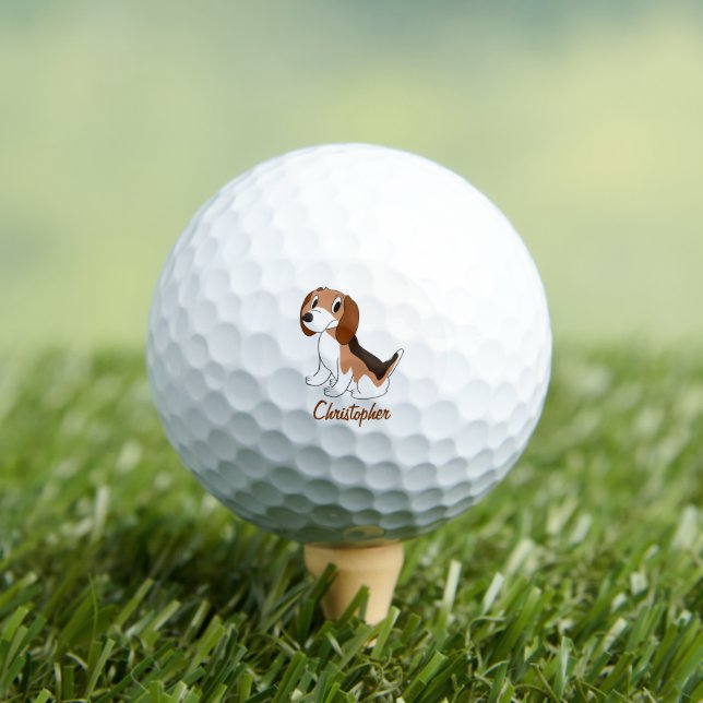 Golf Balls Beagle Dog Design Golfball (Insitu T-Shirt)