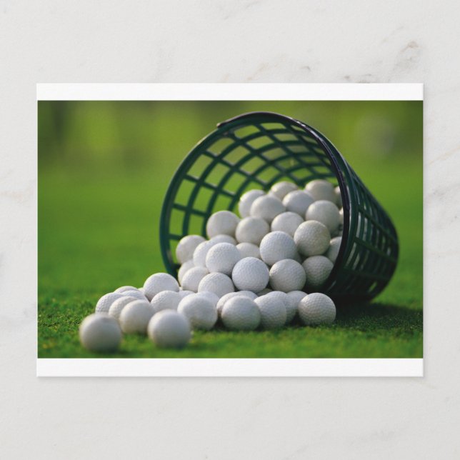 Golf Balls Bucket Postkarte (Vorderseite)