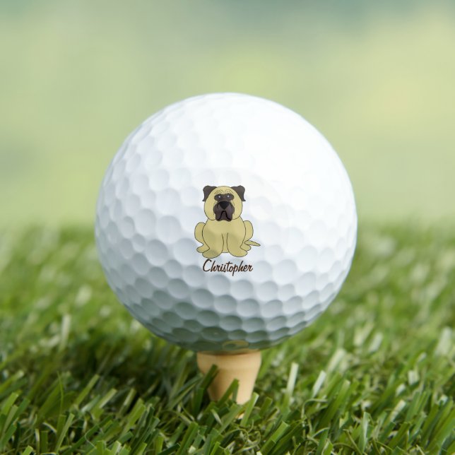Golf Balls Bullmastiff Dog Design Golfball (Insitu T-Shirt)