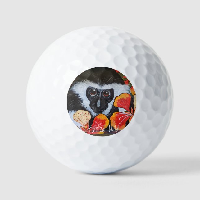 Golf Balls Colobus Painted Wild Golfball (Vorderseite)