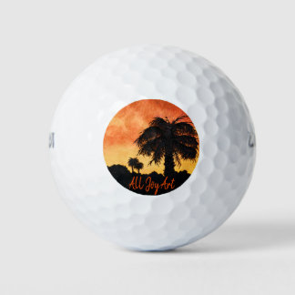 Golf Balls - "Desert Gold Sunset" von All Joy Art Golfball