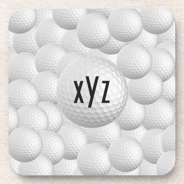 Golf Balls dessous de verre personnalisés (Devant)