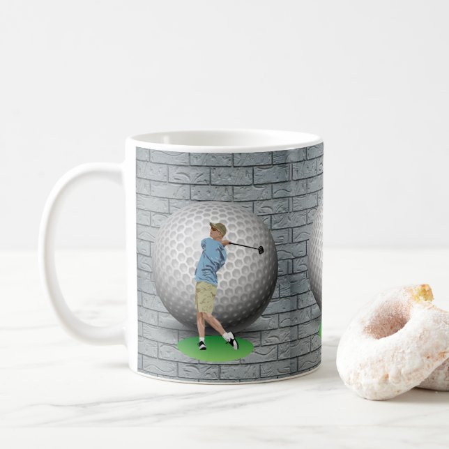 Golf Balls Golfer Mug (Avec donut)
