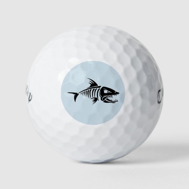 Golf Balls mit Fisch Golfball (Vorderseite)