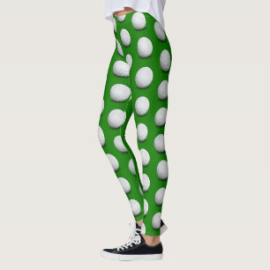 Golf Balls Muster   Cooles Girl-Green-Sportgeschen Leggings