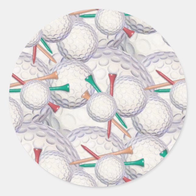 Golf Balls & T-Shirts Sticker (Vorderseite)