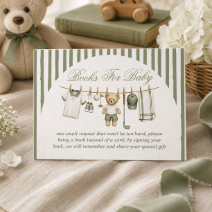 Golf Bär Baby Shower Buchanfrage Begleitkarte
