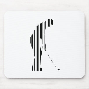 GOLF BAR CODE Golfer Golfen Sportmuster Design Mousepad