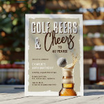 Golf, Beers & Cheers to 60 Years Birthday Einladung<br><div class="desc">Looking for a unique and stylish way to invite your friends to a golf-themed birthday bash. Look no further than our one-of-a-kind invitation featuring a foaming beer bottle and a golf ball splash. Whether it's a 60th celebration or a gathering for all the golf and beer enthusiasts out there, this...</div>