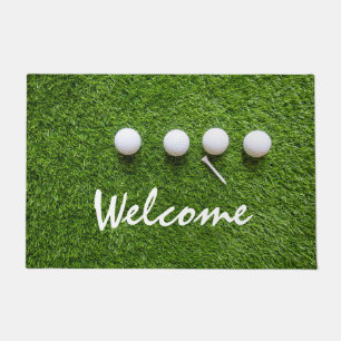 Golf Begrüßungstür Matte Golf Kugeln und Tee