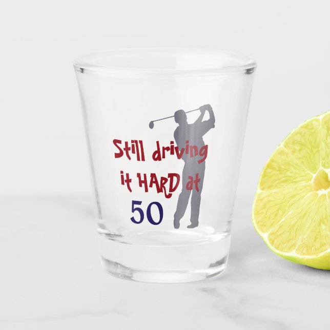 Golf bei 50 stark fahren schnapsglas (Vorderseite)
