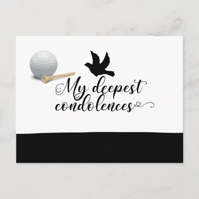 Golf Beileid entschuldigen Sie Ihren Verlust Beile Postkarte (Vorderseite)