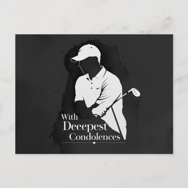 Golf Beileid entschuldigen Sie Ihren Verlust Beile Postkarte (Vorderseite)