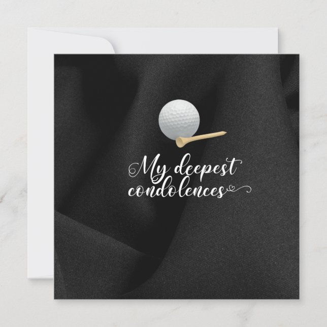 Golf Beileid entschuldigt sich für Ihr Beileid Karte (Vorderseite)