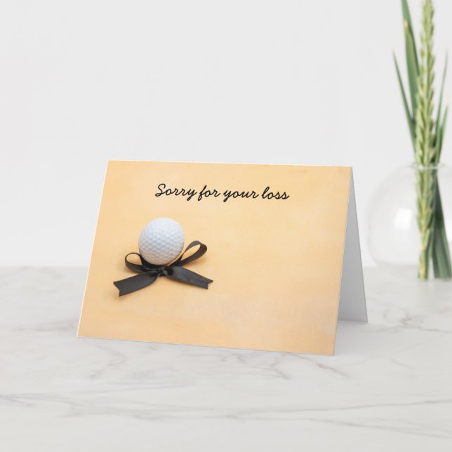 Golf Beileid tut leid für Ihren Verlust mit schwar Karte (Vorderseite)