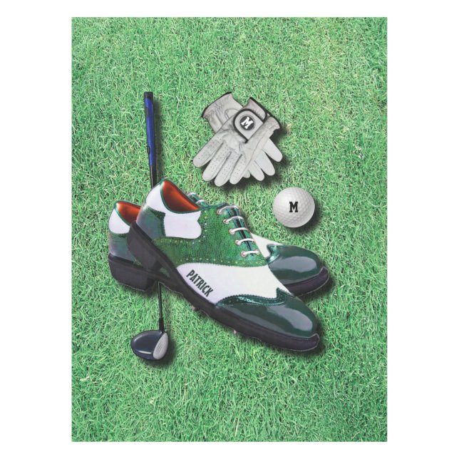 Golf beschuht Ball-Handschuh-Verein-Fahrer mit Tischdecke (Vorderseite)