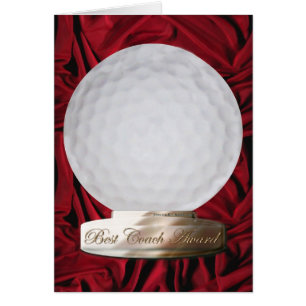 Golf Best Coach Award Card
