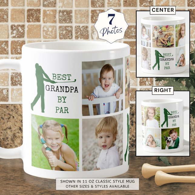 Golf BEST GRANDPA BY PAR 7 Foto Collage Kaffeetasse (Von Creator hochgeladen)