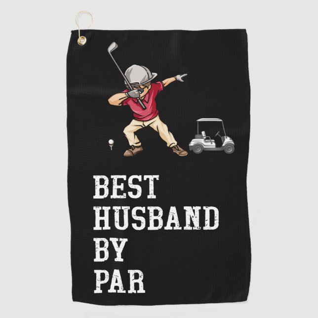 Golf Best Husband by Par Golf Handtuch - Funny Gif (Vorderseite)