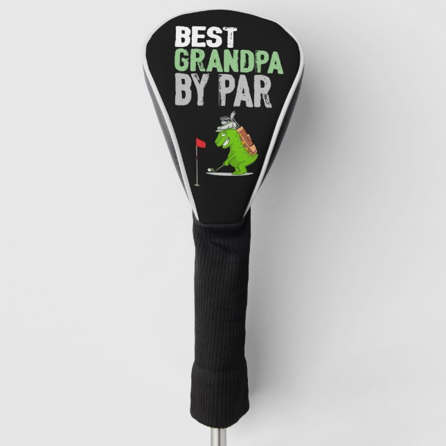 Golf Best Opa by Par mit Dinosaurier Funny Golf Headcover (Vorderseite)