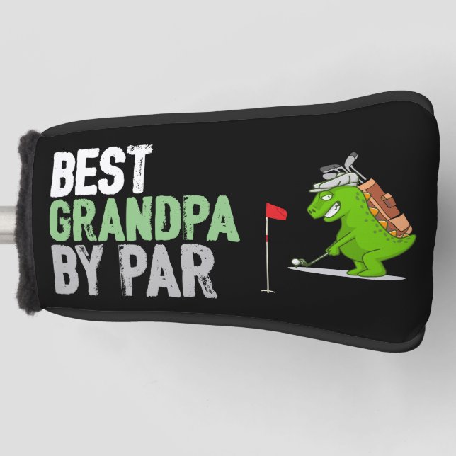Golf Best Opa by Par mit Dinosaurier Funny Headcover (Vorderseite)