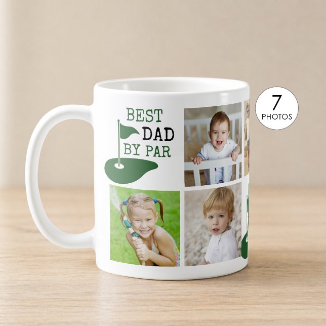 Golf BEST VATER BY PAR 7 Fotomaterial Kaffeetasse (Von Creator hochgeladen)
