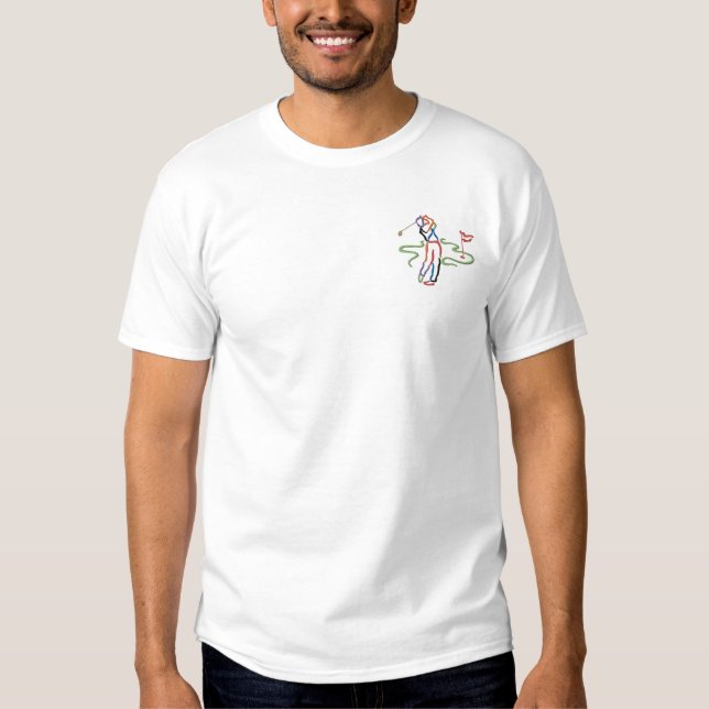 Golf Besticktes T-Shirt (Vorderseite)