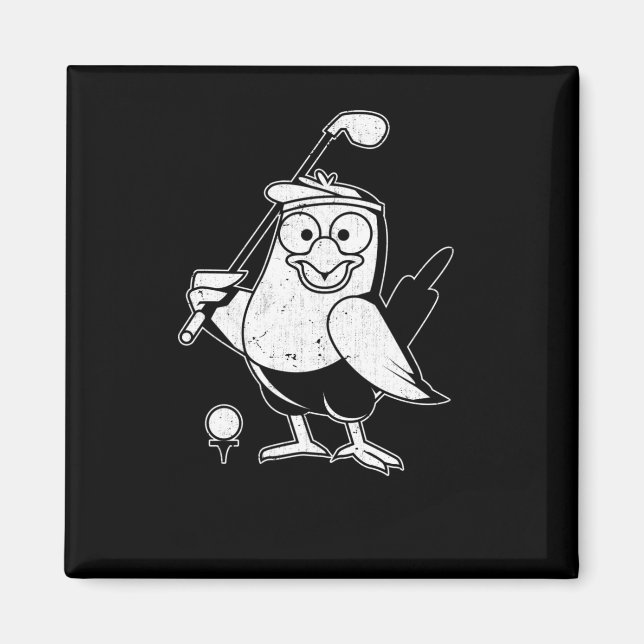 Golf Birdie Funny Bird Animal Spaß Golfing Magnet (Vorne)