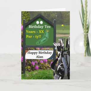 Golf Birthday Card - "Birthday T-Shirt" Karte