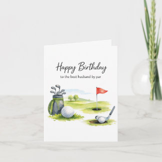 Golf Birthday Card for Husband Karte