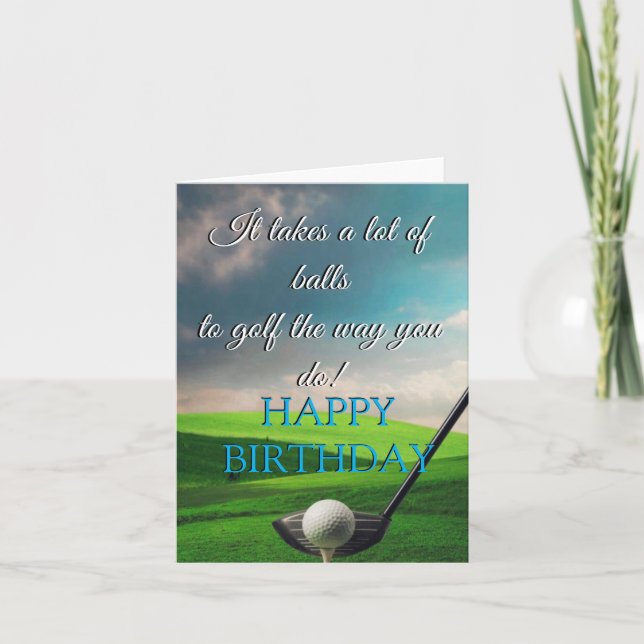 Golf Birthday Card Karte (Vorderseite)