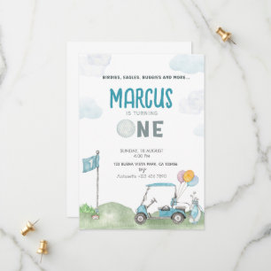 Golf Birthday Einladung Boy Template Golf Course