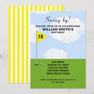 Golf Birthday Event Einladung