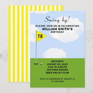 Golf Birthday Event Einladung