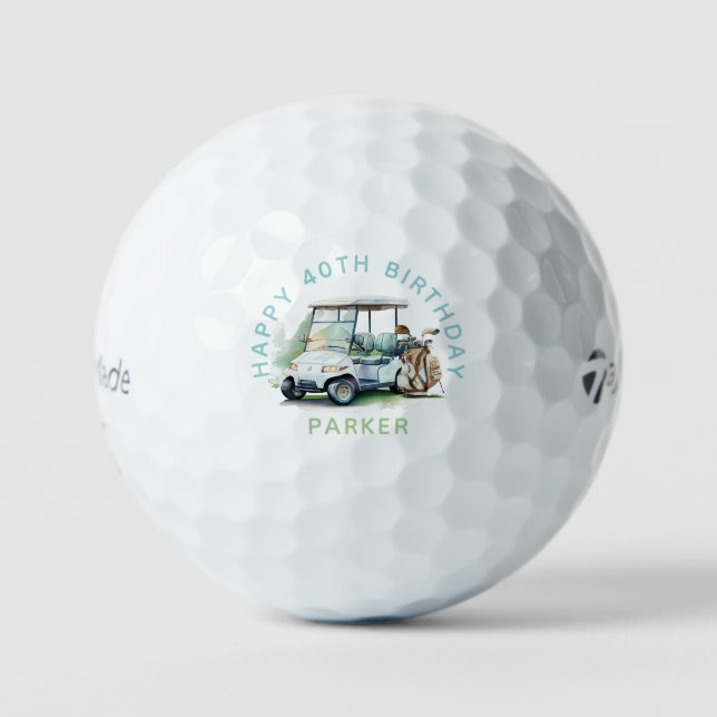 Golf Birthday Geschenk Personalisiert Golfball (Vorderseite)