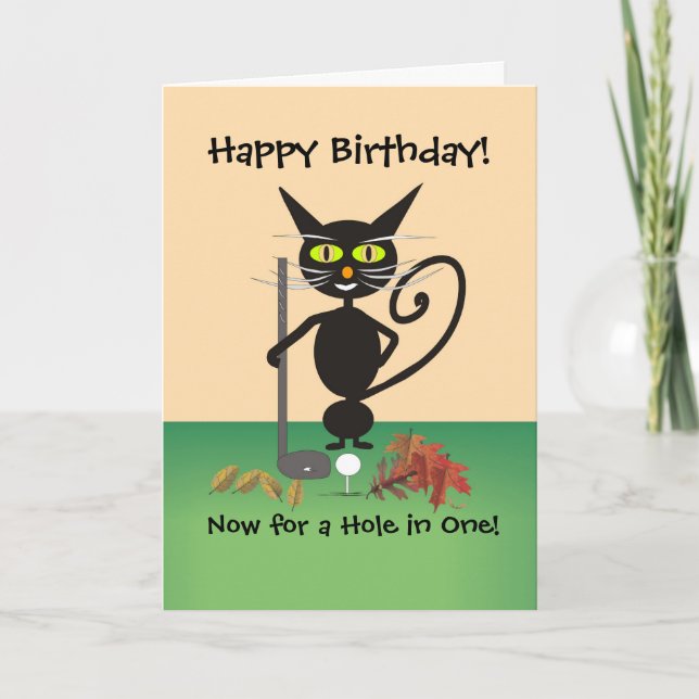 Golf Birthday Grußkarte Karte (Vorderseite)