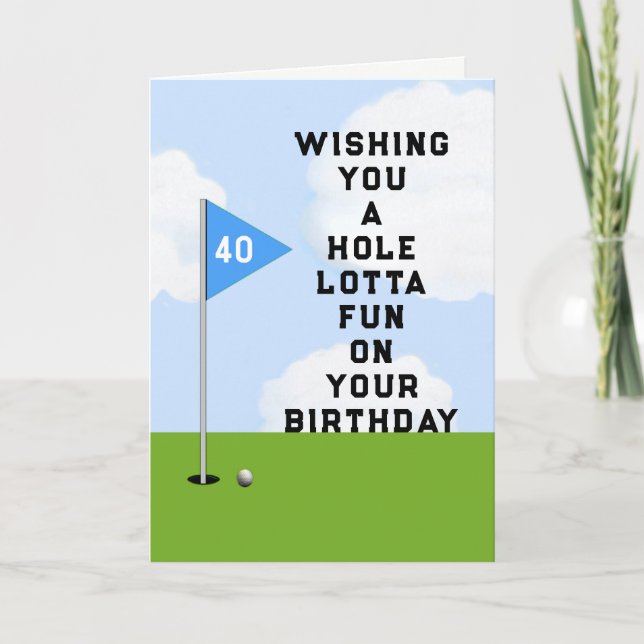 Golf Birthday Karte (Vorderseite)